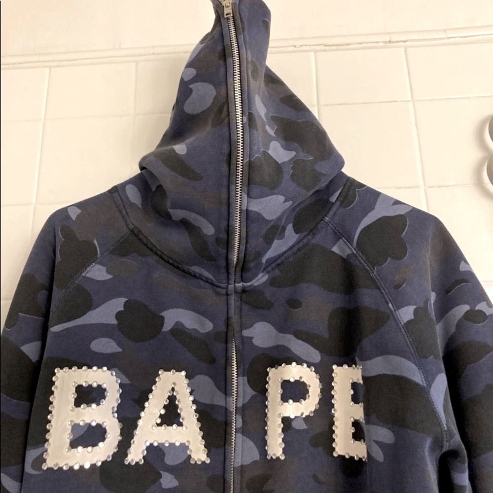 BAPE Vintage OG Rhinestone Camo Hoodie Medium